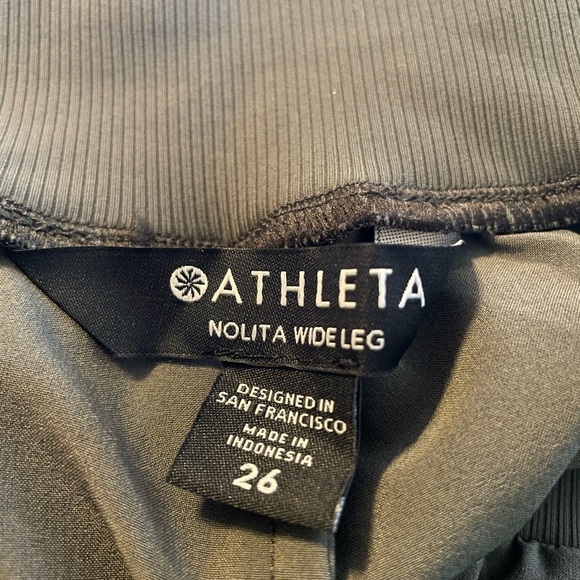 NWT Athleta Womens Size 26 Nolita WIDE LEG Olive Athleisure Workout Sustainable - Picture 8 of 10